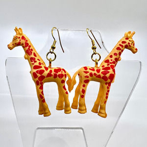 Giraffe Earrings - Animal Earrings - Zoo Earrings - Teacher Earrings